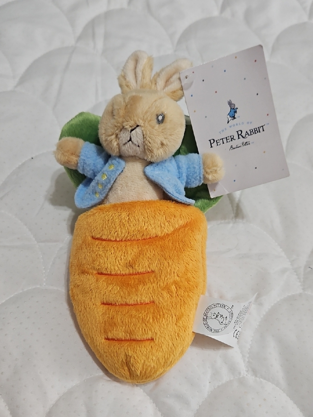 Gund Peter Rabbit Plush Bunny in Orange & Blue